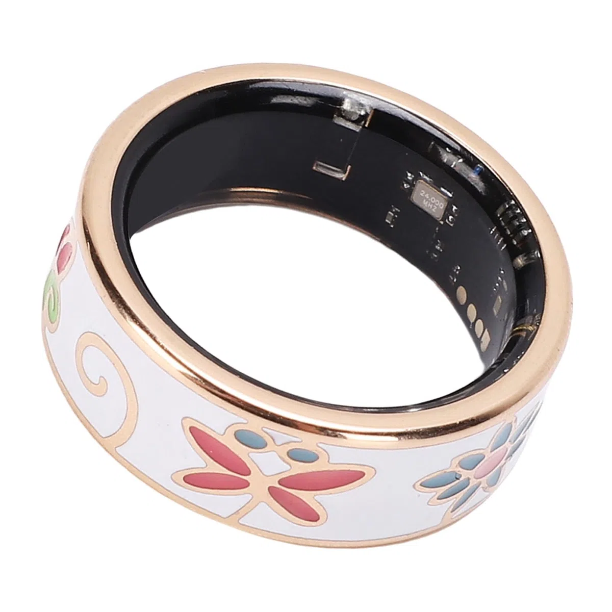 SENECESLI Anillo Inteligente, Anillo de Salud con Artesanía de Esmalte, Impermeable IP68, Admite Modos de Ejercicio Múltiples, Contado de Pasos Monitoreo (Tamaño 10 (ID 19.8 mm / 0.78in C 62.1 mm)