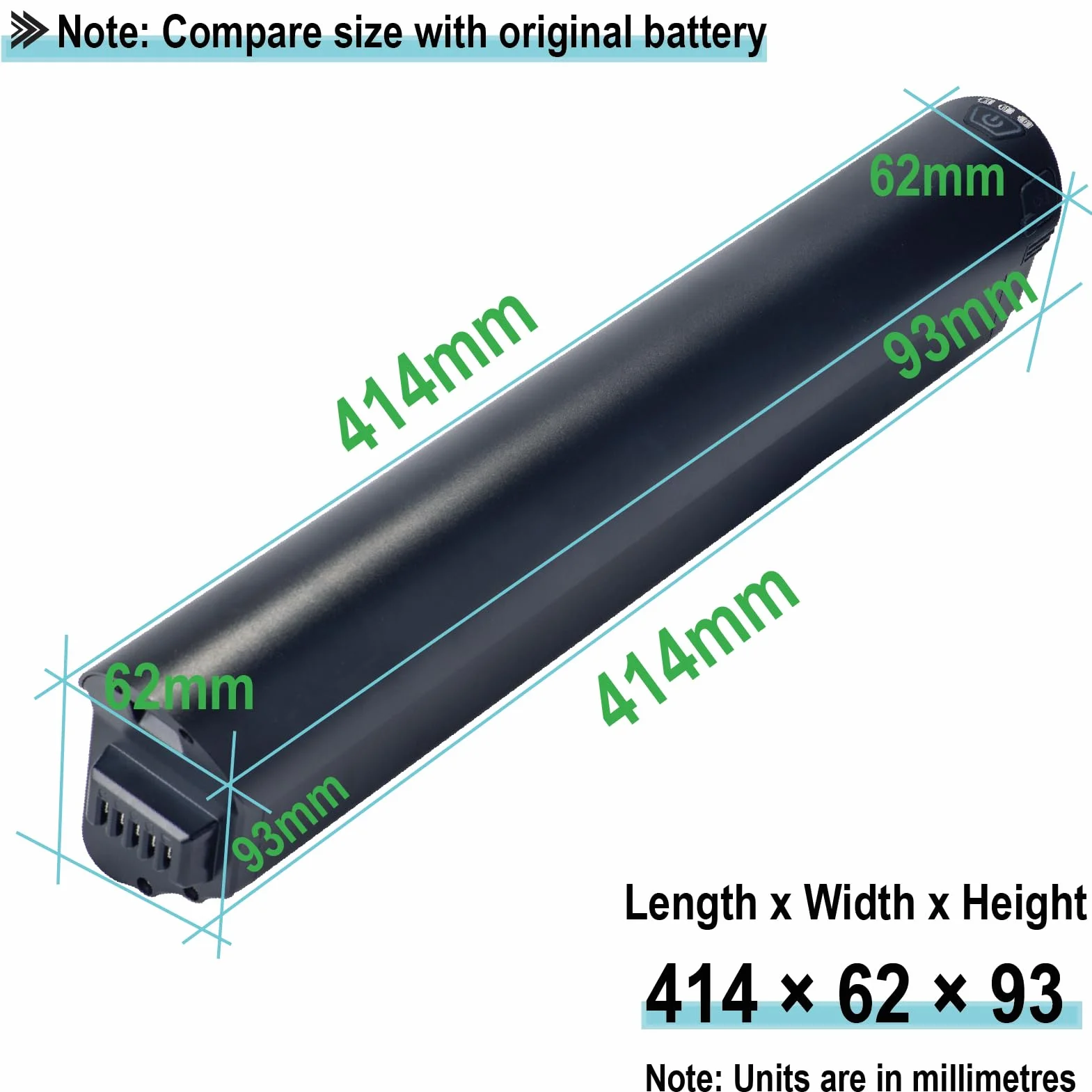 Batería para Bicicleta eléctrica 36 V 13 Ah 16 Ah 18 Ah Recambio para MileTrail1 para Bicicleta eléctrica HillMiles Mountain para MileCity1 Batería de Recambio con Cargador (36V 13Ah)
