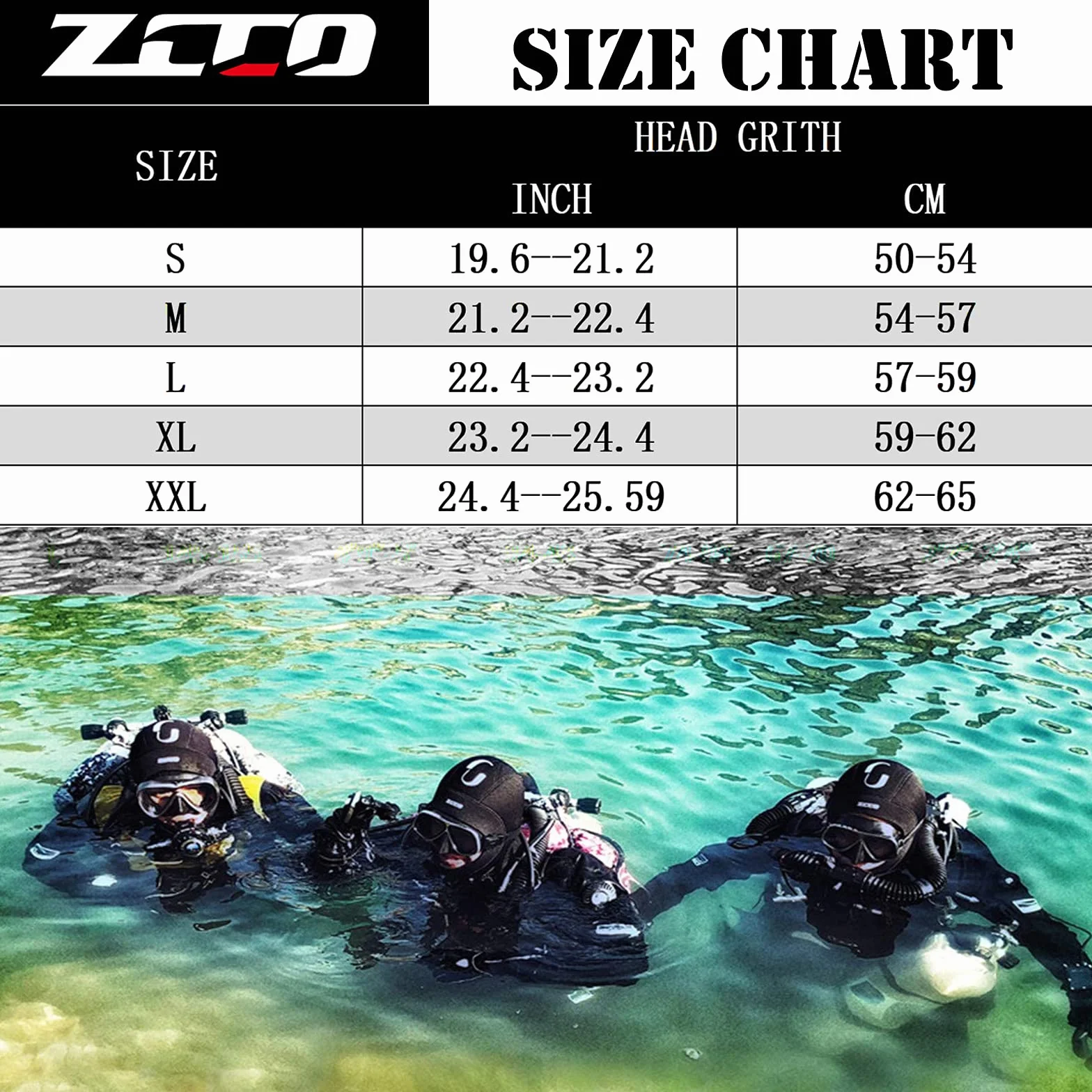 ZCCO Térmico Neopreno Buceo Gorro Submarino Buceo Snorkel Surf Invierno Natación Pesca submarina