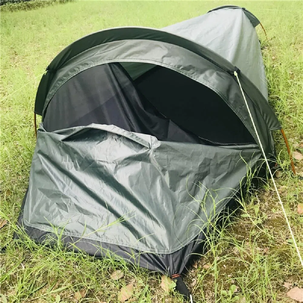 Tienda de senderismo para 1 persona, carpa vivac portátil con bolsa de transporte, tienda impermeable ultraligera, bolsa vivac, tienda de trekking, senderismo, montañismo, camping, escalada y viajes