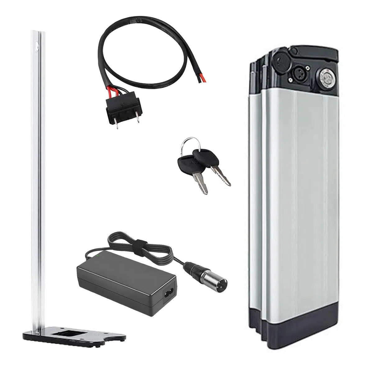Batería Litio Plegable integrada de 36V 10Ah 15Ah, Paquete de baterías de Litio de 48V 17,5Ah 20Ah, baterías de Repuesto con Cargador para Motor de Bicicleta eléctrica
