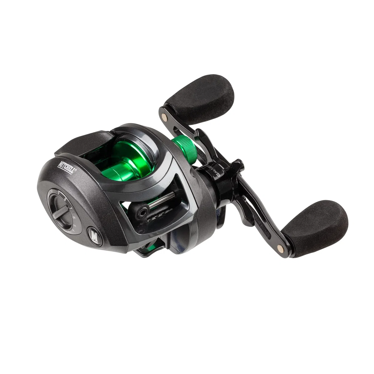 Mitchell MX3 Baitcaster Fishing Reel - Strong Super Smooth Baitcaster Reels with Centrifugal Braking System and 4 + 1 Anti-Corrosion Ball Bearings For Fishing For Pike, Perch, Zander Black/Green LP