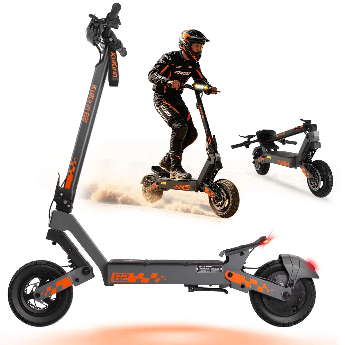 G2 Patinete Eléctrico Adultos Homologado DGT - 55-65km Autonomía Batería 48V 15.6Ah, Doble Freno, Ruedas 10" Tubeless,Sistema de Doble suspensión Patinete electrico Unisex,IPX4,Carga 120KG