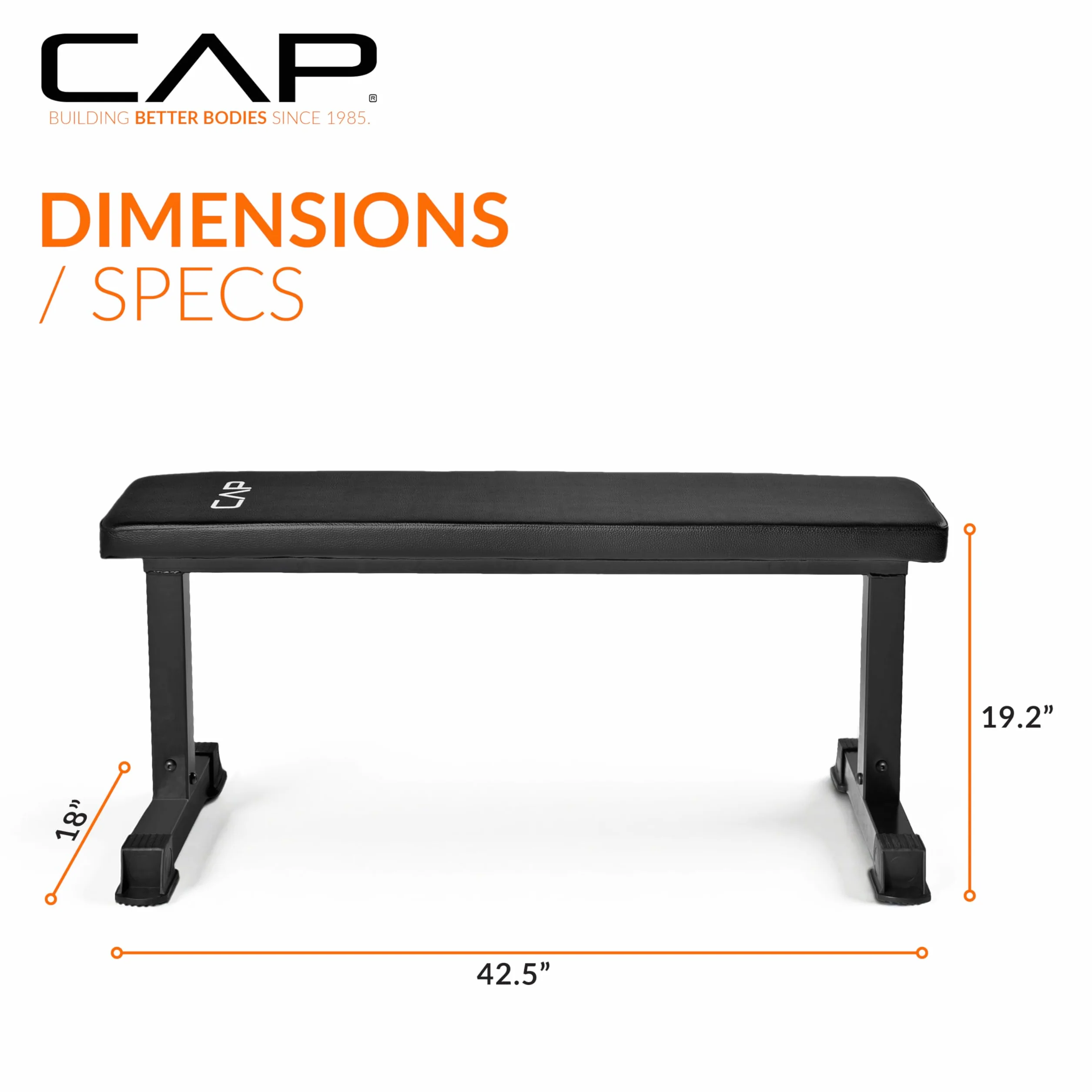 CAP Barbell Banco de pesas plano serie de colores