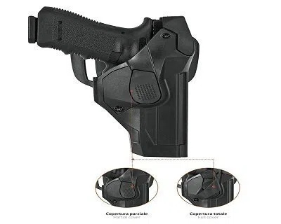 Pistolera profesional de cinturón Vega Holster DCH809 con seguro LIV. 3 para Glock 19/23