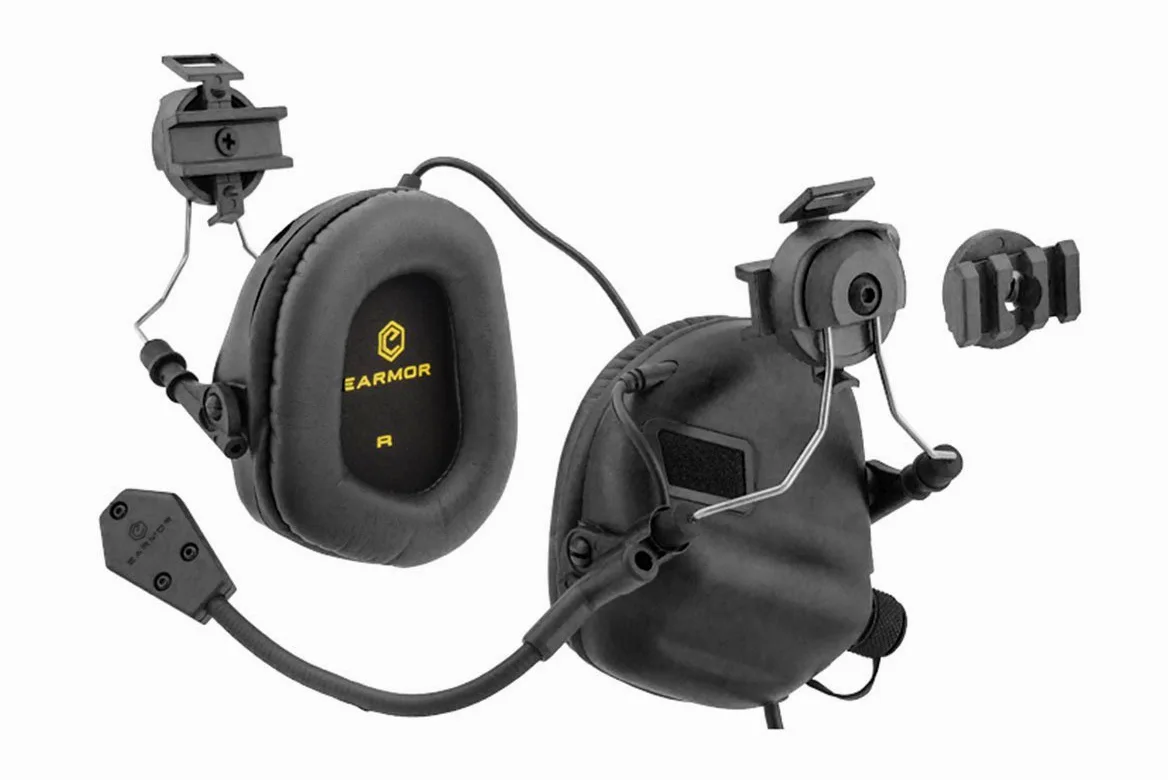 Earmor M32H - Auriculares electrónicos para Cascos Fast (Negro)