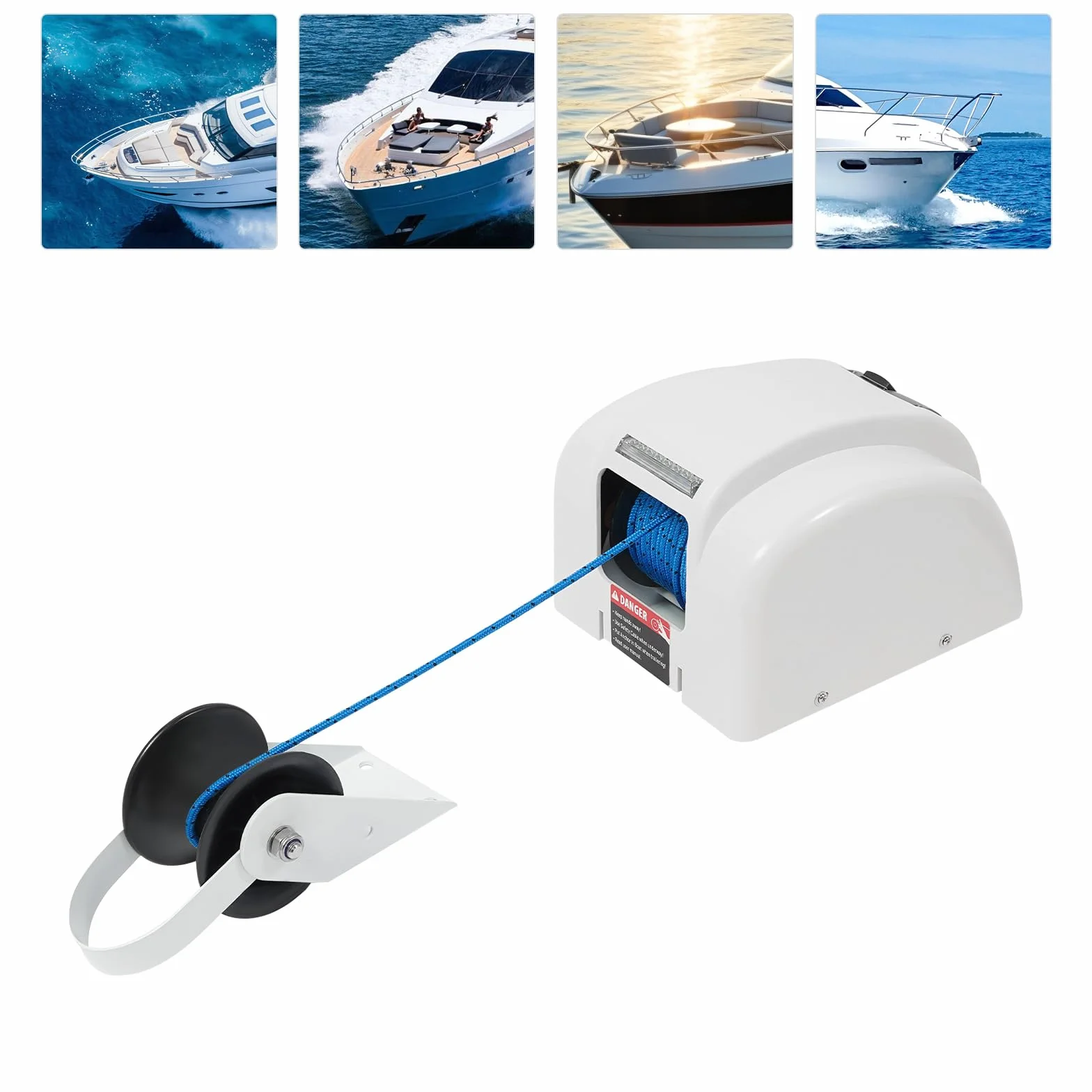 45 lbs 12V Barco de agua salada Molinete eléctrico Ancla Cabrestante con mando a distancia