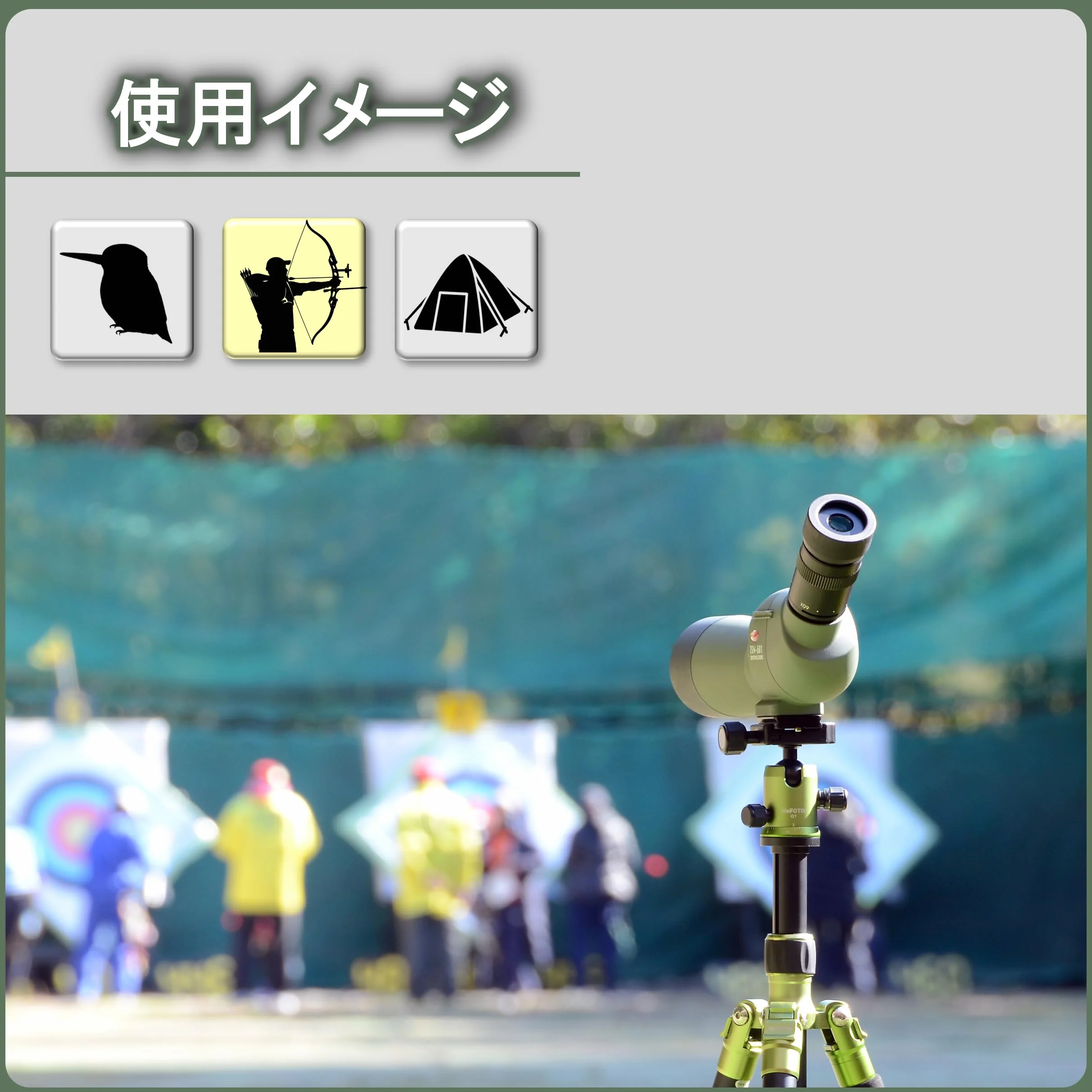 Kowa TSN-502 - Telescopio terrestre con Ocular Zoom, Color Verde