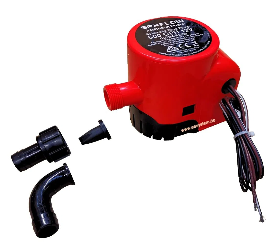 Bomba de libra automática SPX Flow Ultimate 600 GPH 12 V Johnson con interruptor, 38 L/min, cartuchos, bomba de sentina, bomba de barcos y yates