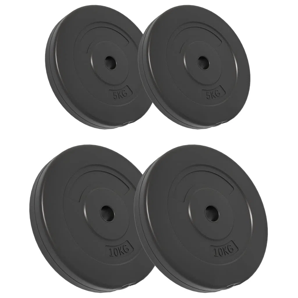 vidaXL Placas de Peso 4 unids Entrenamiento de Halterofilia Deporte Multi-Modelo