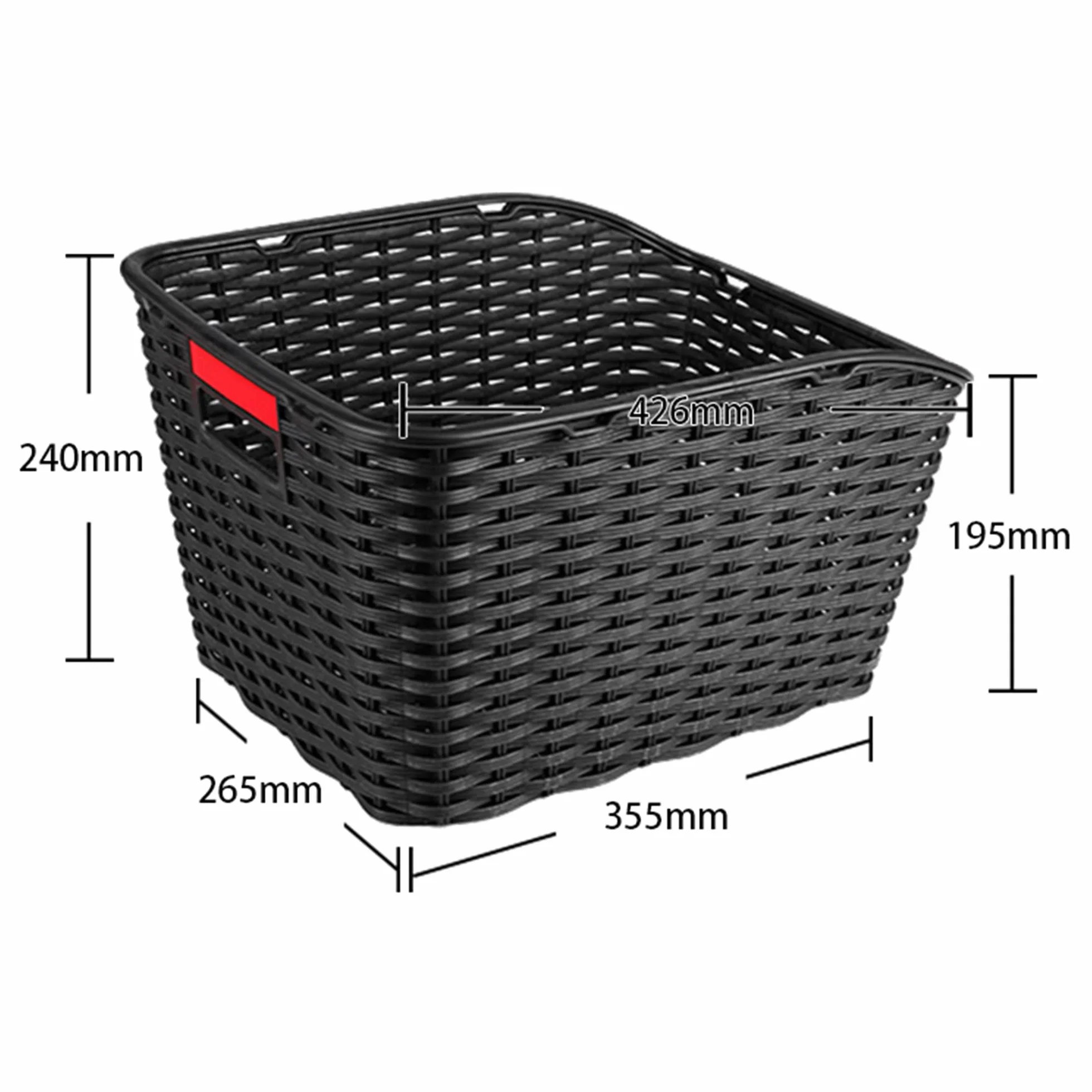 Cesta Trasera Bici 27L Tejido Malla de Plástico Resistente a la Intemperie no se Oxida, Incluye Material de Fijación y Bridas para Cables, Red Portaequipajes, Cubierta Impermeable