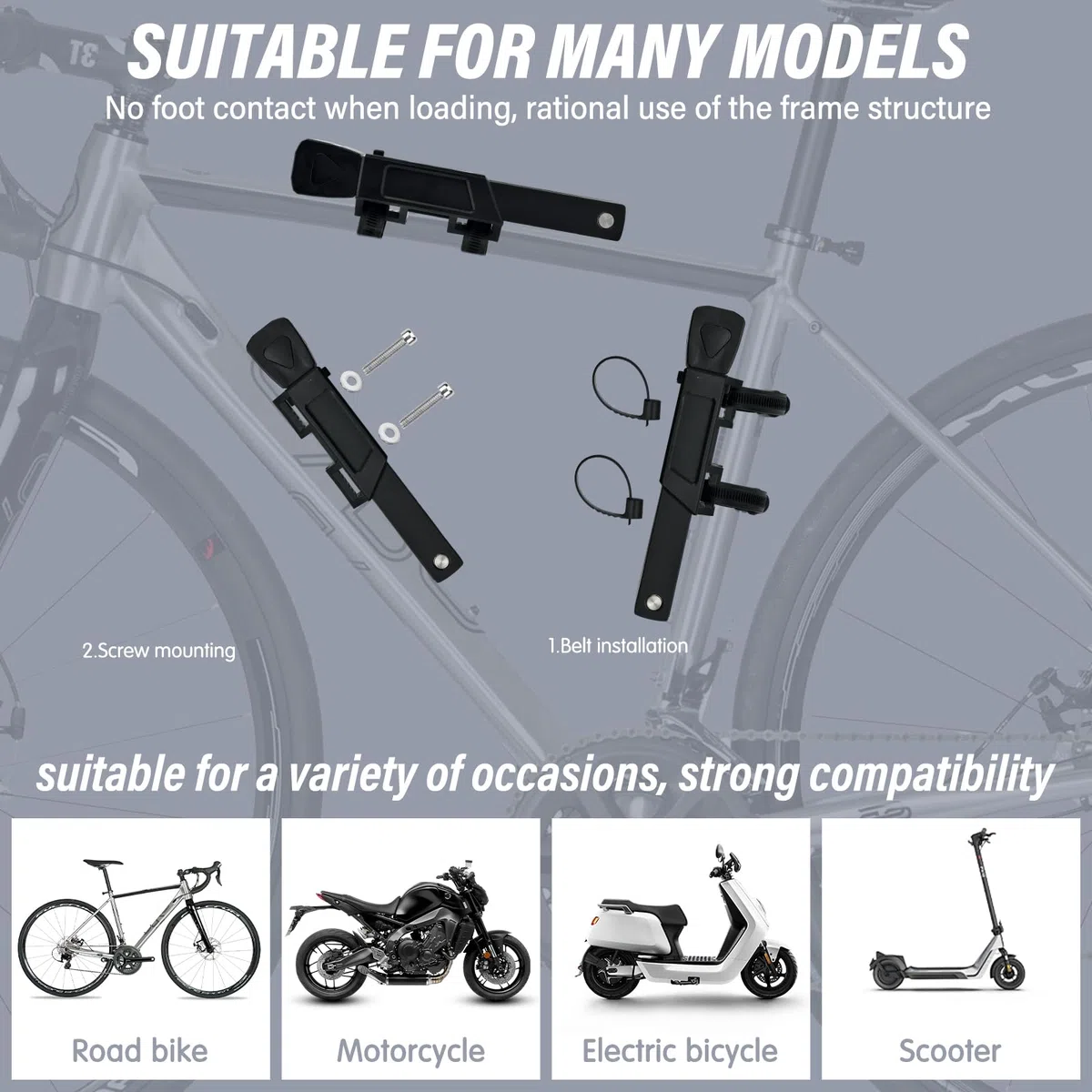 Candado Plegable Para Bicicleta, 130 cm 8 Nudos Antirrobo Con Marco y Accesorios - Robusto Para Bici de Carretera y Patinete