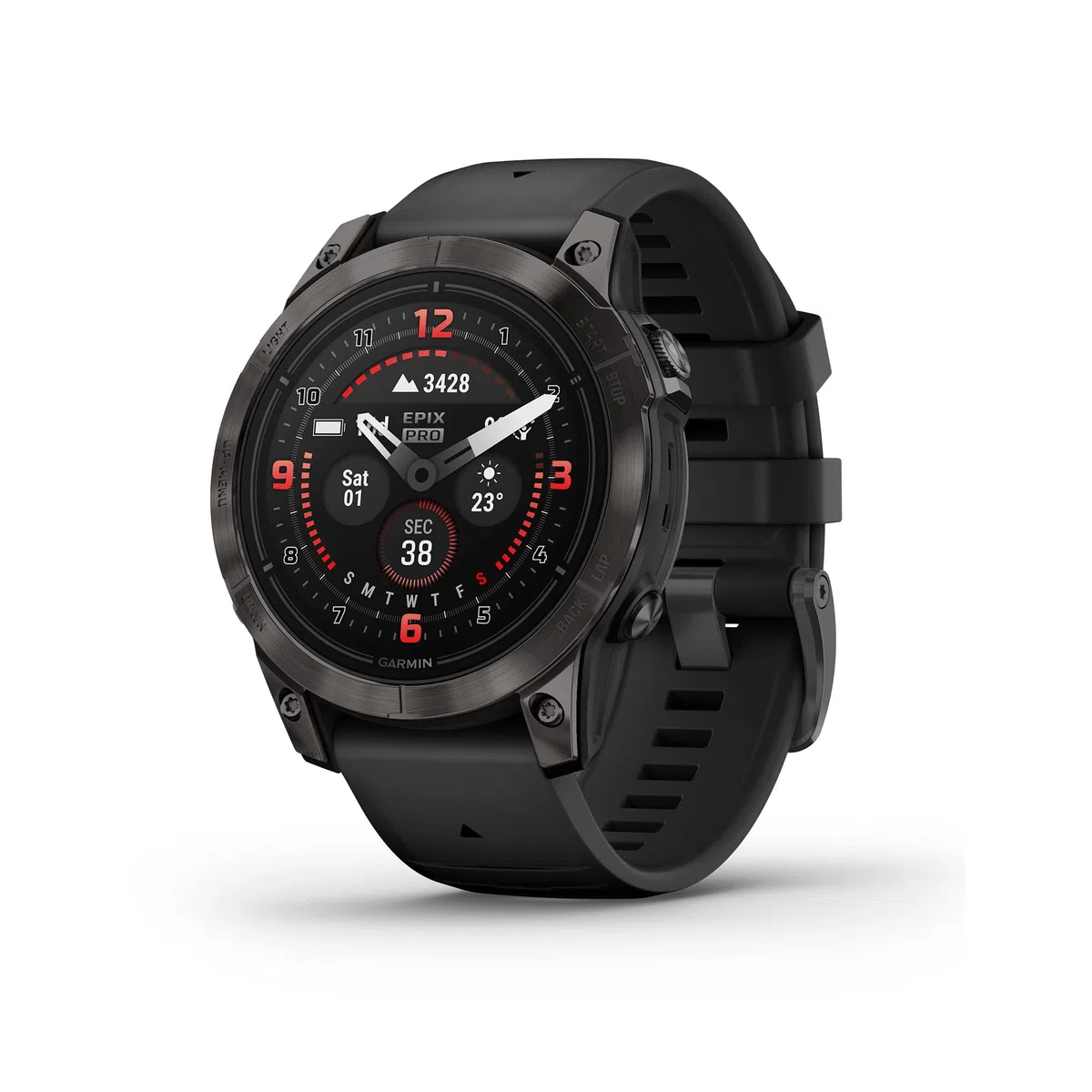 Garmin epix Pro (Gen 2) Sapphire Edition, 47 mm, Reloj Inteligente de Alto Rendimiento, tecnología de Entrenamiento Avanzada, Linterna integrada, Color Negro