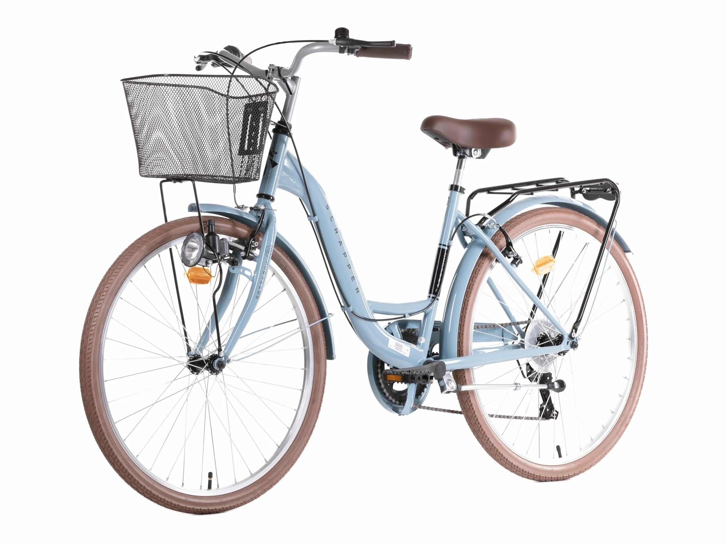A.T.L.A.S. Bicicleta Ciudad 26'' Scrapper Railway 1 LTD Vintage Talla M Equipado con 6 velocidades y Equipo Completo de la Ciudad