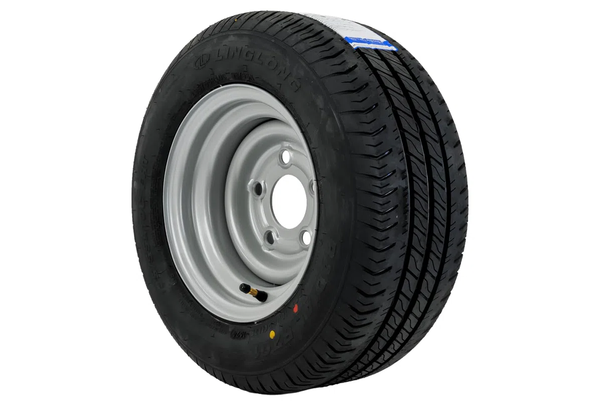 UNITRAILER Rueda Completa para Remolque Pesado 195/55 R10C con Llanta de Acero 6Jx10 5x112 ET-4, Neumático Reforzado LINGLONG de 750 kg para Plataformas y Caravanas