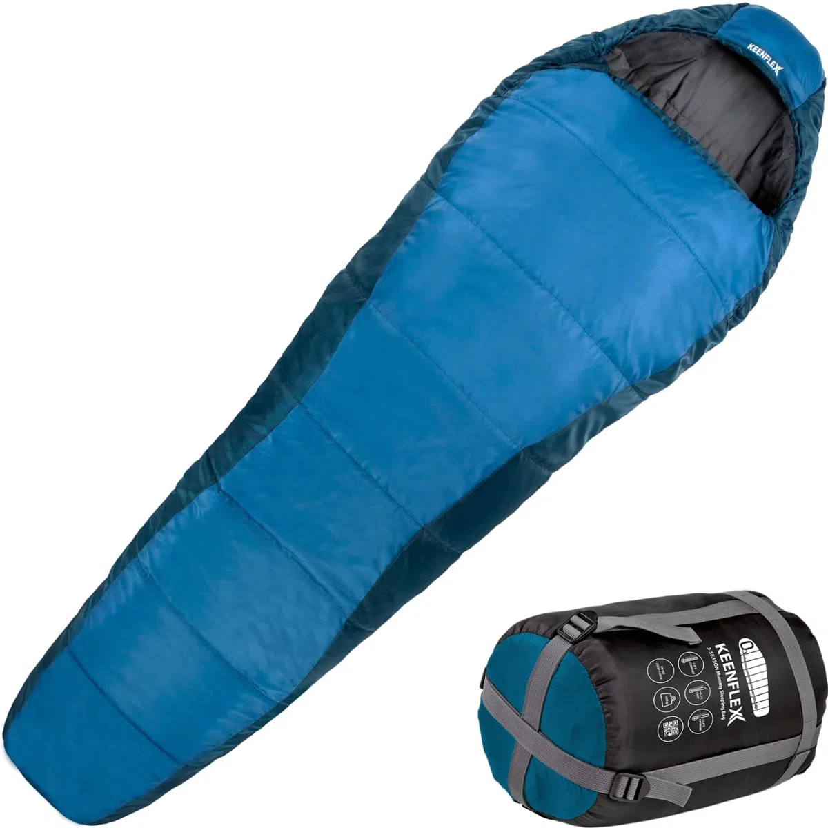 Saco de Dormir Momia 2-3 Estaciones Ultraligero & Compacto