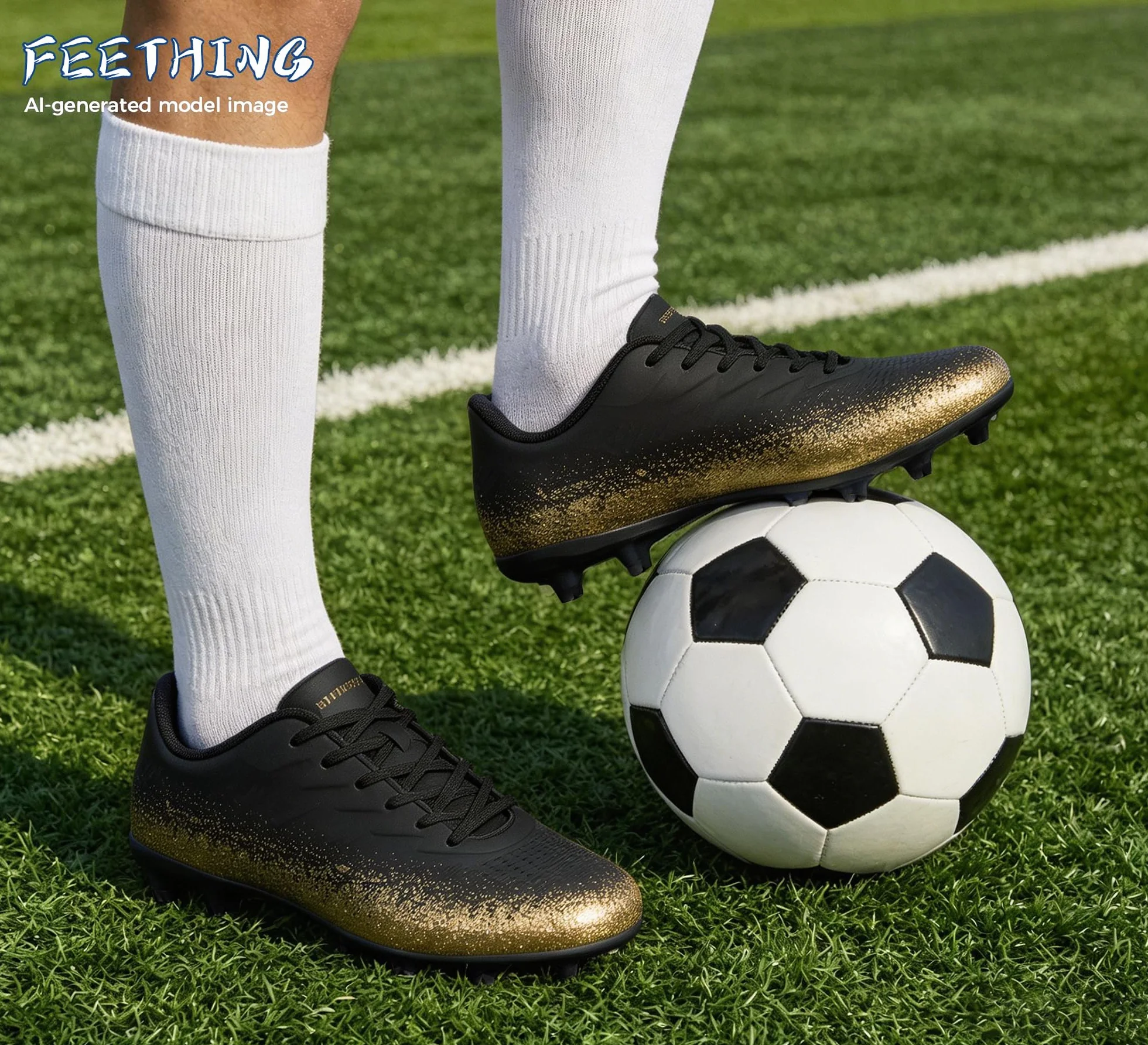 Botas de Fútbol Unisex Adultos Hombre Mujer - para Césped Natural y Artificial Ligeras y Cómodas