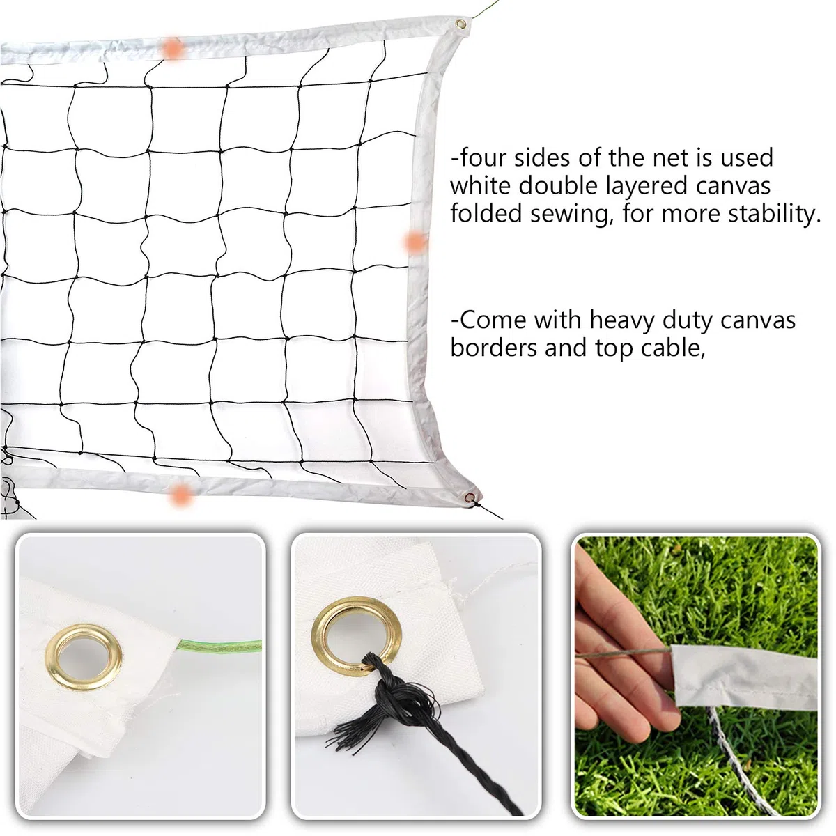 Redes de Voleibol + Talla 5 Voleibol, Red de Entrenamiento de Voleibol portátil, Plegable y Duradera para Deportes al Aire Libre en Patios Traseros, Piscinas, Playas y Otras instalaciones