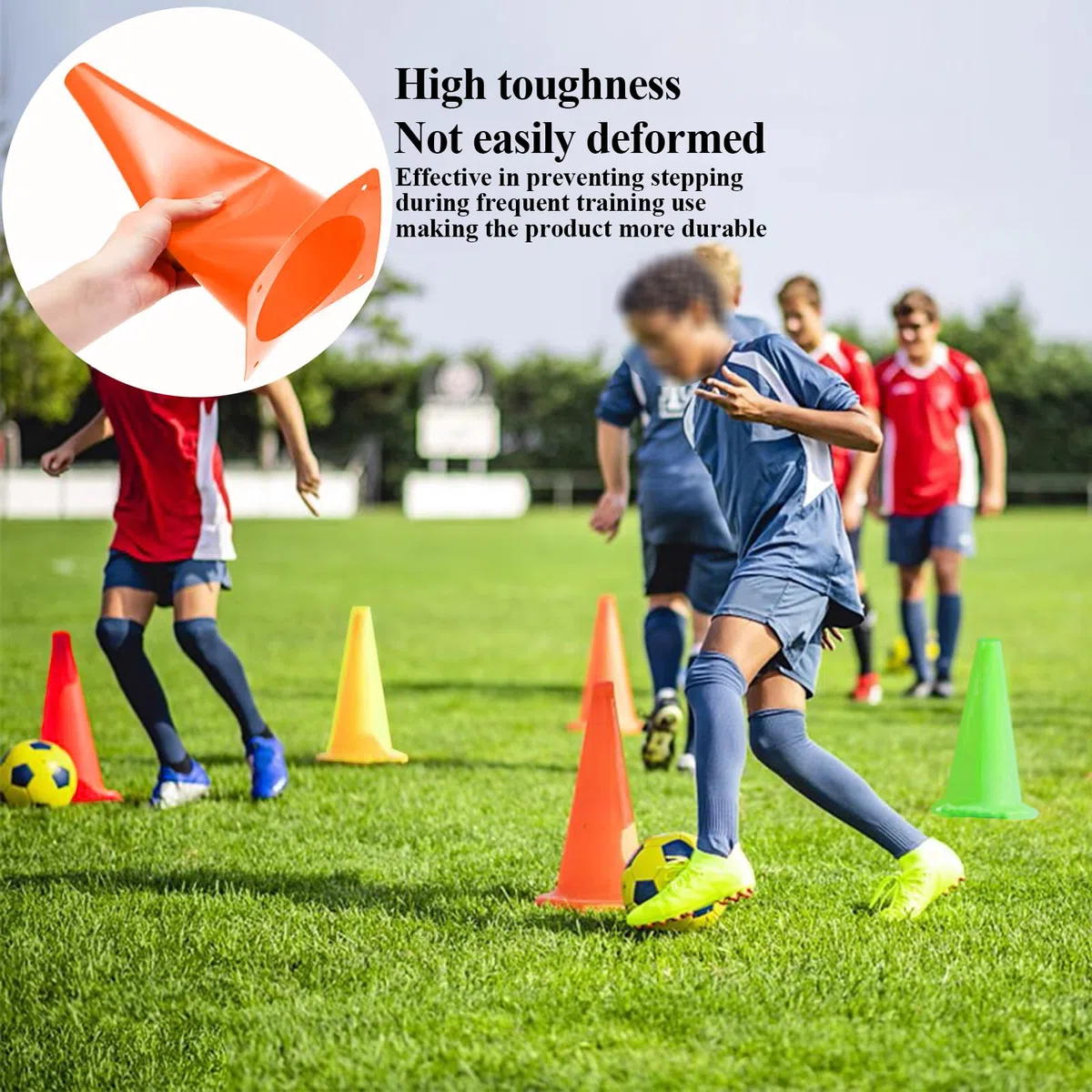 Set de Entrenamiento de Fútbol,Agility Speed Ladder,Escalera de Agilidad(6m-12Peldaños),20Cono Deportivo,20Conos Entrenamiento,1Paracaídas de Resistencia,4 Clavos Metálicos y Bolsa