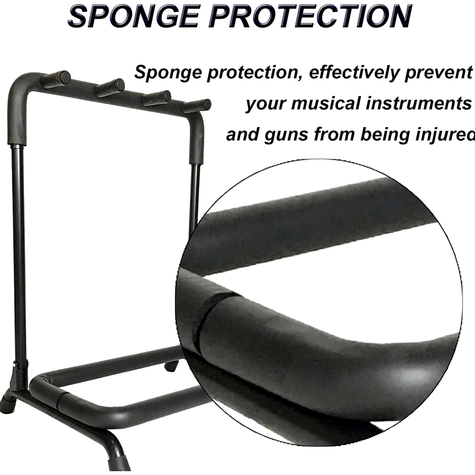 OVARIA Soporte Vertical for Rifle, Soporte for Guitarra con Esponja, Culata de Pistola Estable con amortiguación confiable, Soporte de exhibición de Pistola Larga for la mayoría de carabinas y Rifles