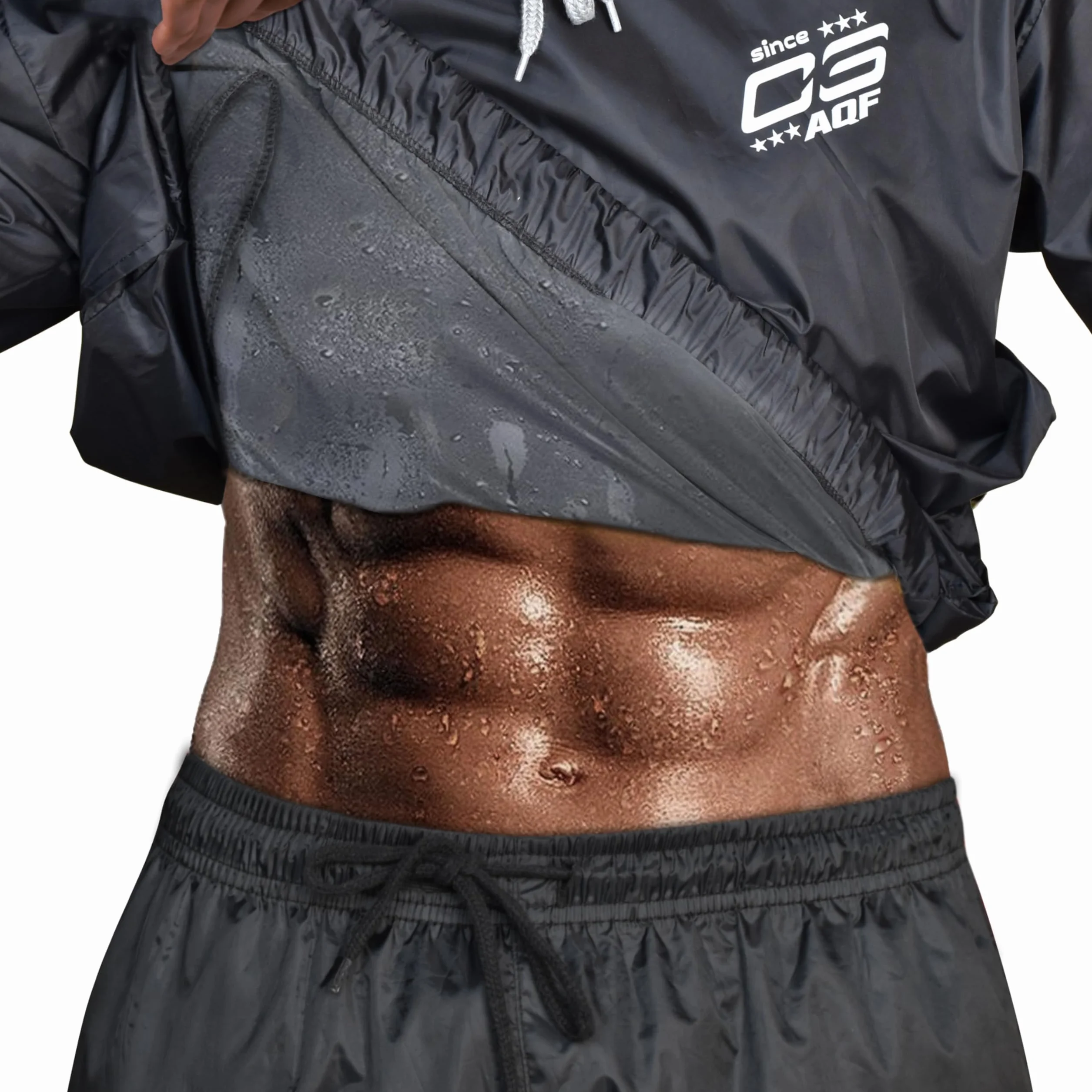 AQF Chándal Sauna, Traje Sauna Hombre, Sauna Suit Mujer, Traje De Sudoracion, chandal sudoracion Para Gimnasio Trotando Running Fajas (Chandal Sauna Completo)