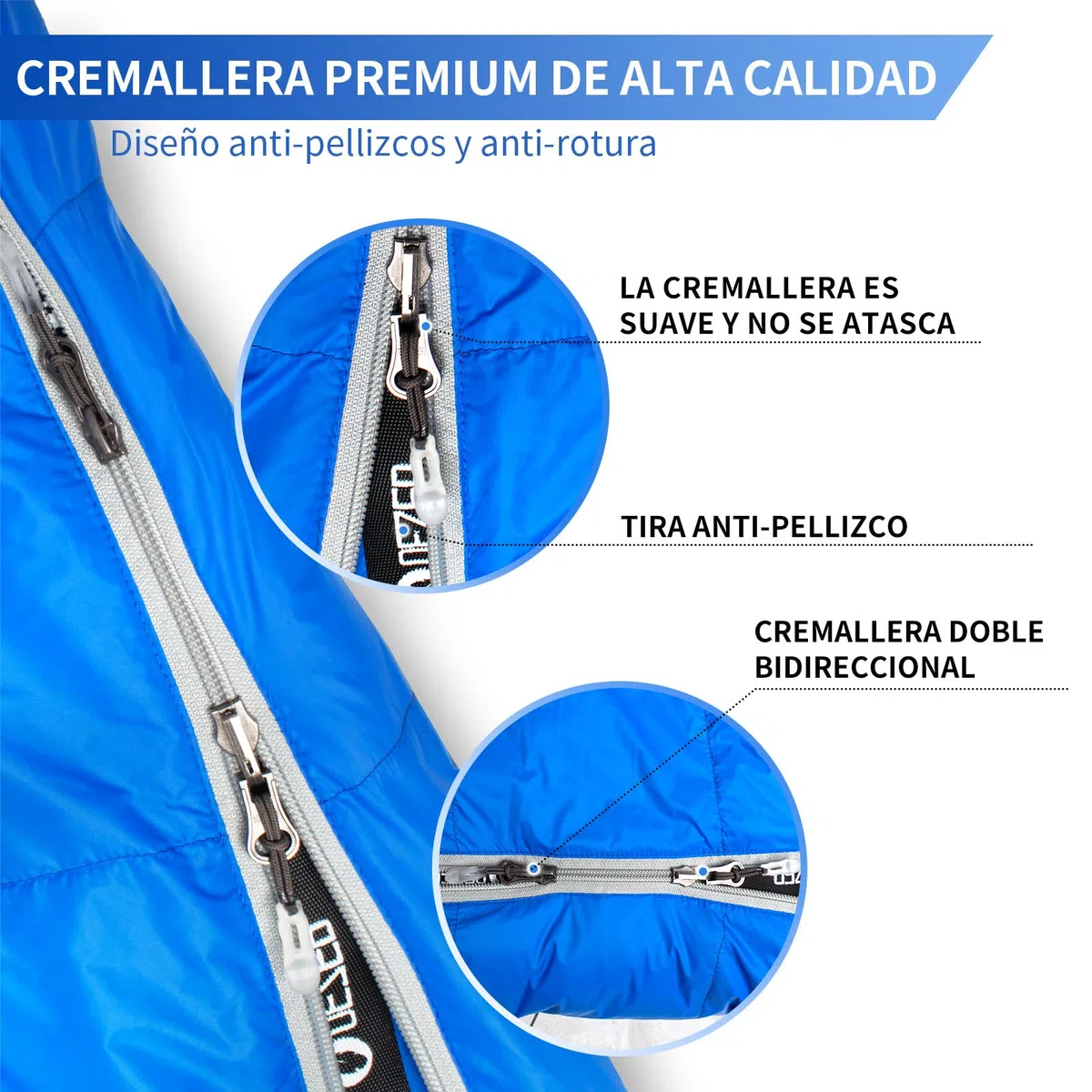 Saco de Dormir Plumón 220 cm x 80 cm 10 ℃ / 0 ℃ / -10 ℃ /-20℃ Saco de Dormir 4 Estaciones Ultraligero Adultos y Niños,Sleeping Bag para Camping y Senderismo