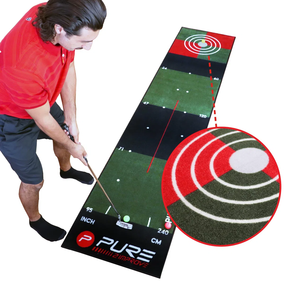 Pure2Improve Putting de Golf Esterilla, Unisex
