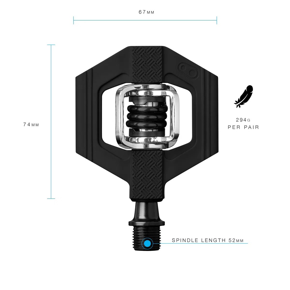 Crankbrothers Candy1 Pedal de bicicleta Unisex, negro