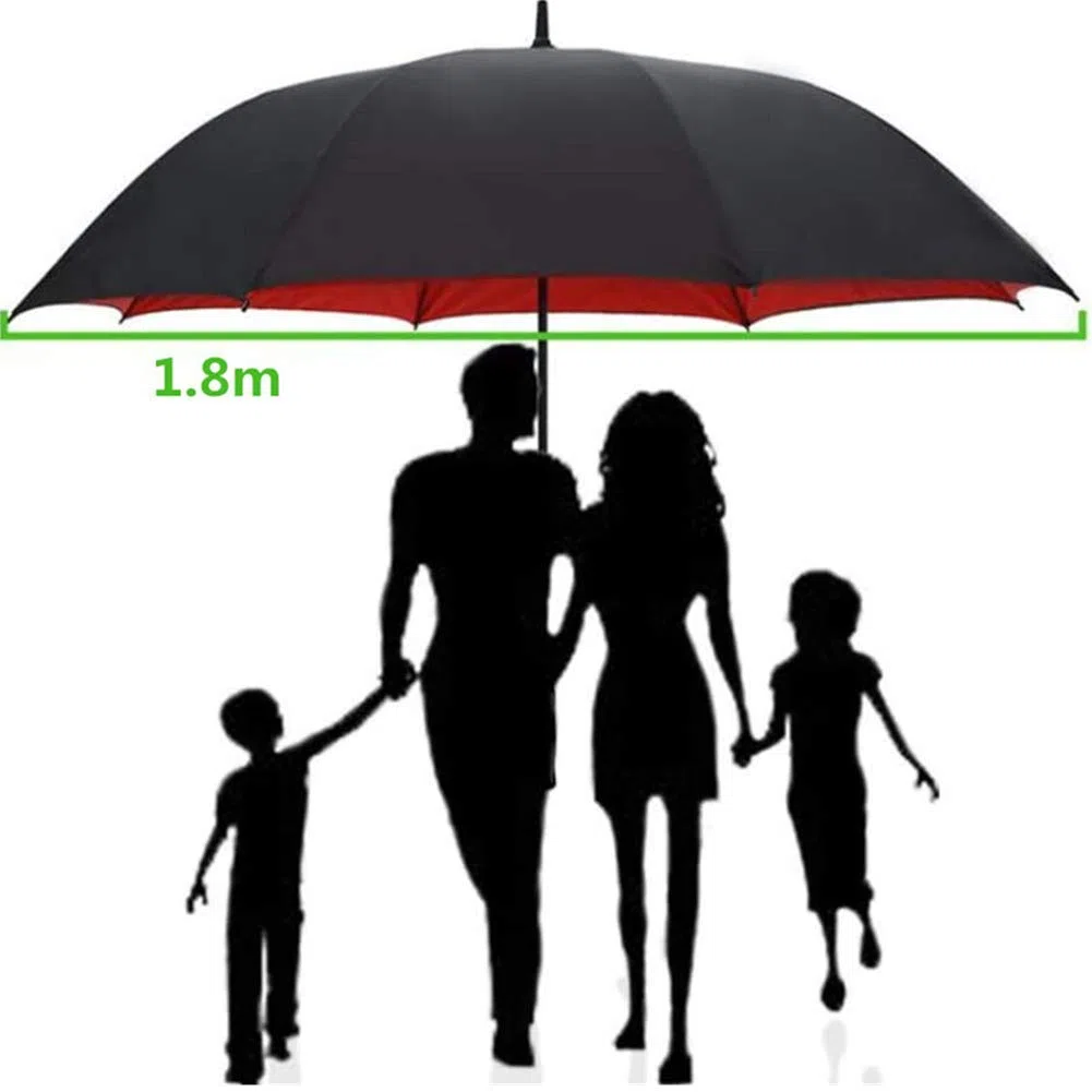 Paraguas de Golf Enorme Negro, Paraguas de Gran tamaño de 78 Pulgadas, Paraguas de Palo Largo de Negocios XXXL para Hombres, Paraguas de Pesca Deportiva al Aire Libre, sombrilla Grande Parasol