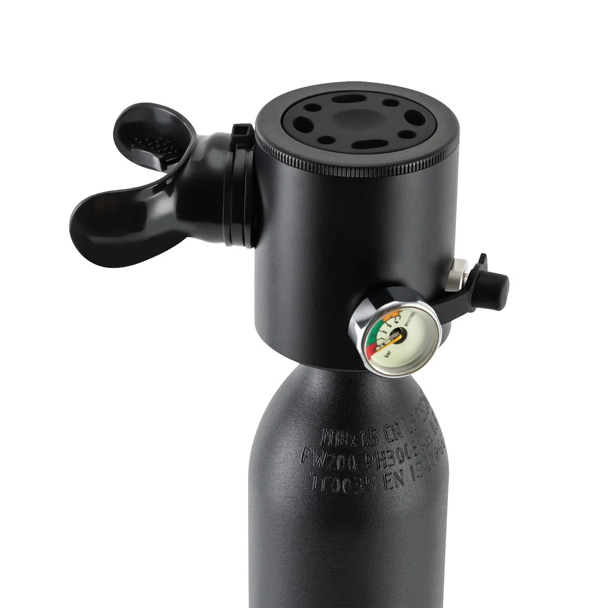 Mini botella de buceo con botella de oxígeno, mini para bucear, con 5 a 10 minutos de buceo, tanque de oxígeno, equipo de buceo, equipo de buceo portátil, 0,5 L, 300 bar, 20 PMA/200BAR/3000PSI