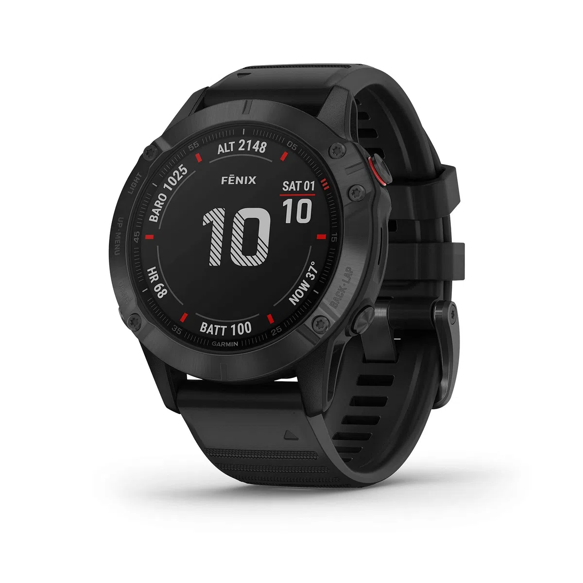 Garmin Fenix 6 Pro, reloj GPS multideportivo premium, cuenta con mapeo, música, guía de ritmo ajustable de grado y sensores de pulso de buey, negro (renovado)