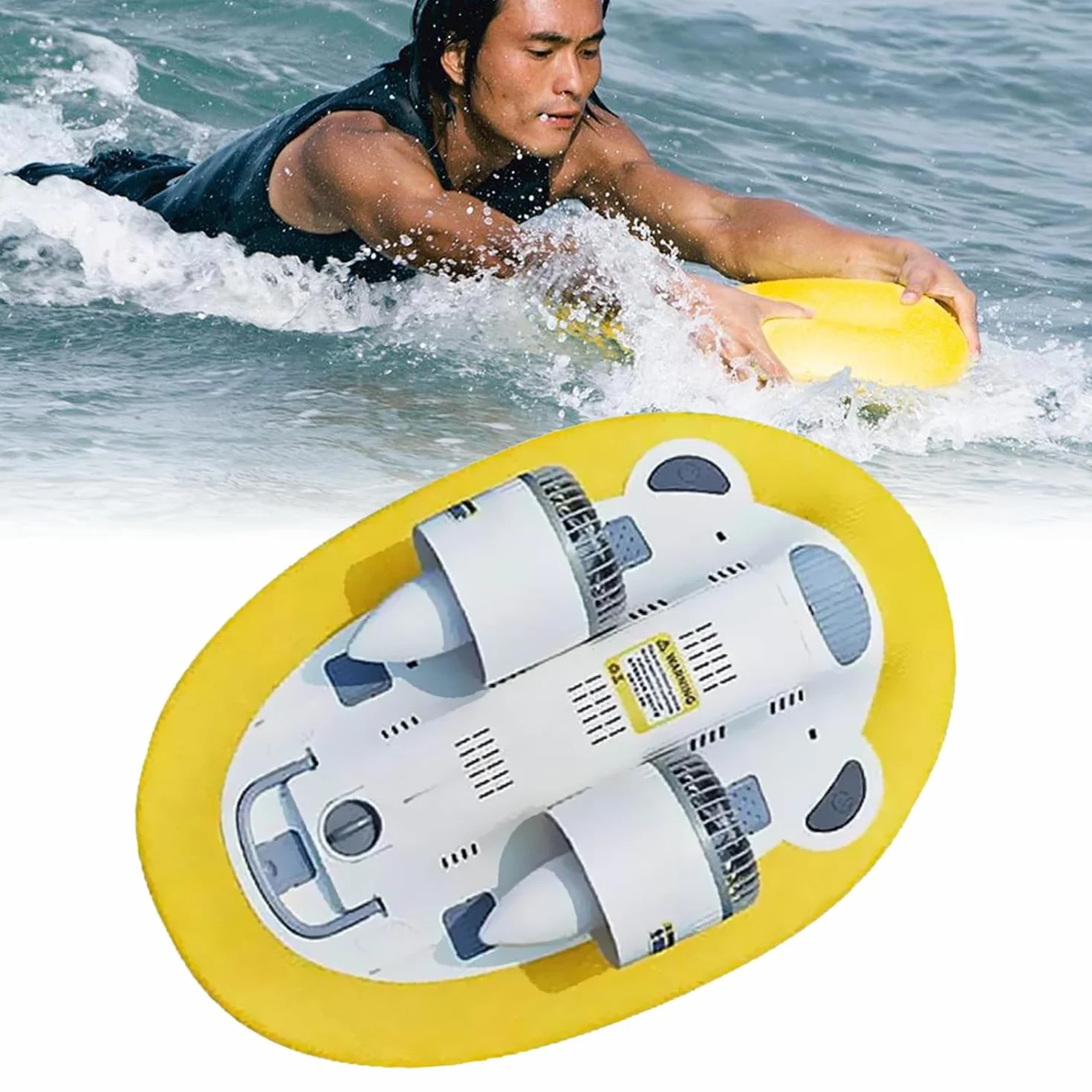 Scooter submarino portátil, pontón hidráulico, refuerzo de natación para jugar en el agua, flotar y bucear