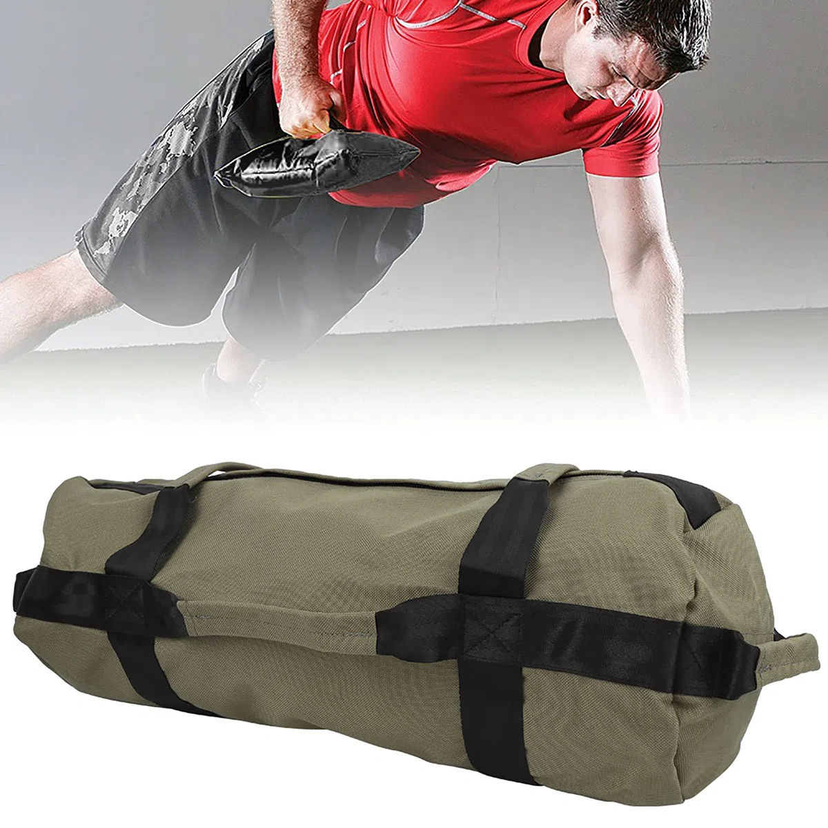 Fitness Power Bag para entrenamiento de fuerza, bolsa de de levantamiento ajustable, material de poliéster, Genericxp08ufhtso