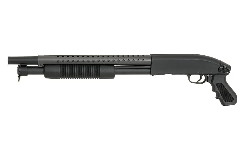 Escopeta de Airsoft M58B de Doble Eagle, Acción Manual, Potencia 1 Julio, Plástico y Aluminio, 675 mm, 1 Cargador de 14 Bolas