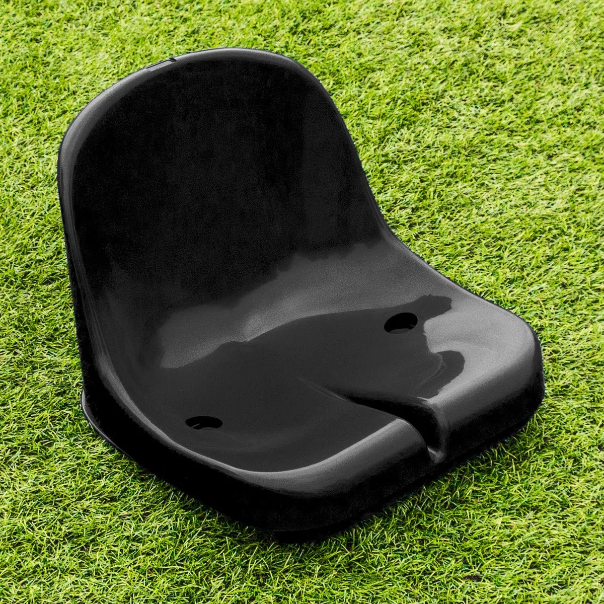 FORZA Asientos de Estadio de Plástico | Asientos HDPE para Banquillo de Jugadores (Negro, Pack de 1)