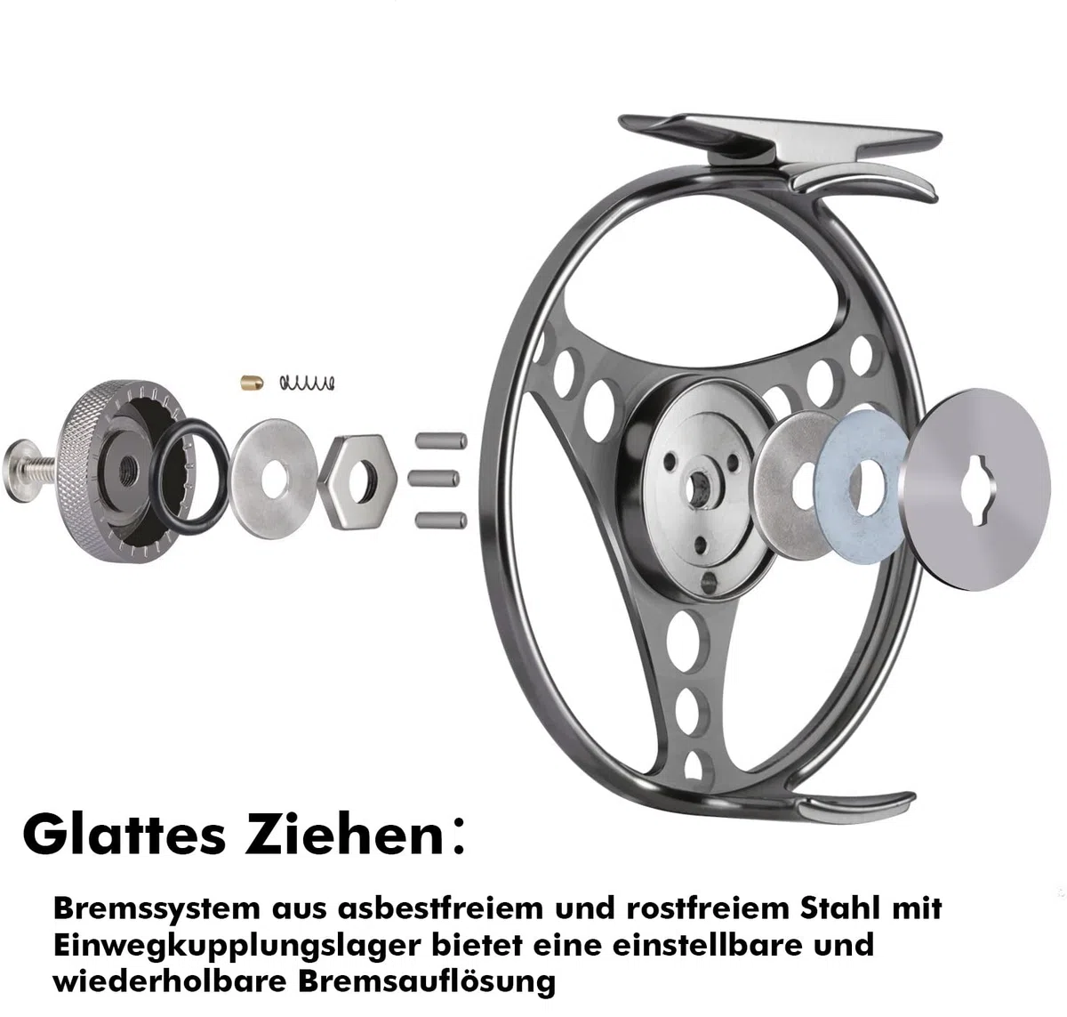 Goture carrete de pesca a mosca 2 + 1BB impermeable 5/6 7/8 Cuerpo de aleación de aluminio
