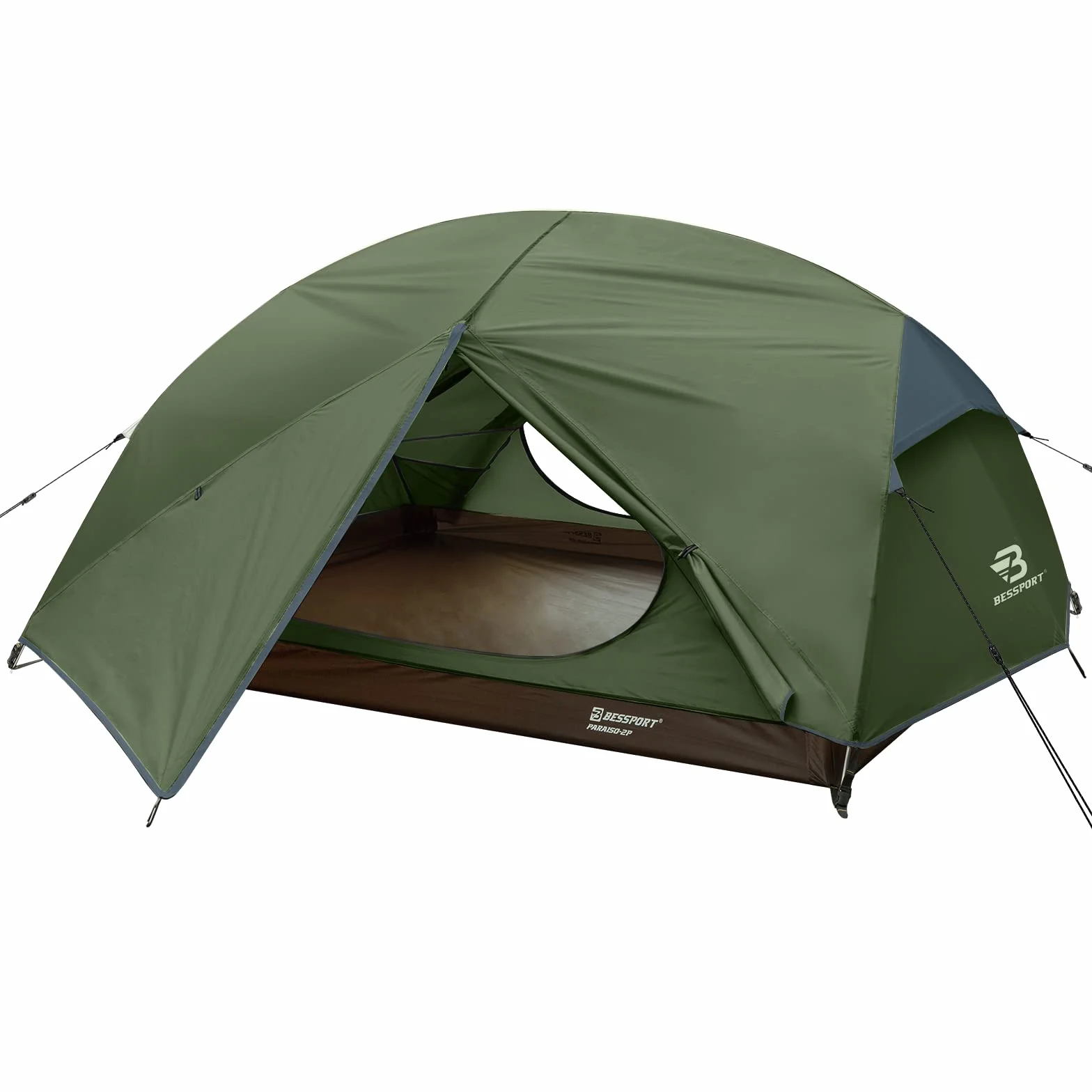 Bessport Tienda De Campaña 2-3 Personas Carpa Ultraligera 3-4 Temporadas Resistente al Agua y al Viento Fácil de Instalar, para el Senderismo y el Camping