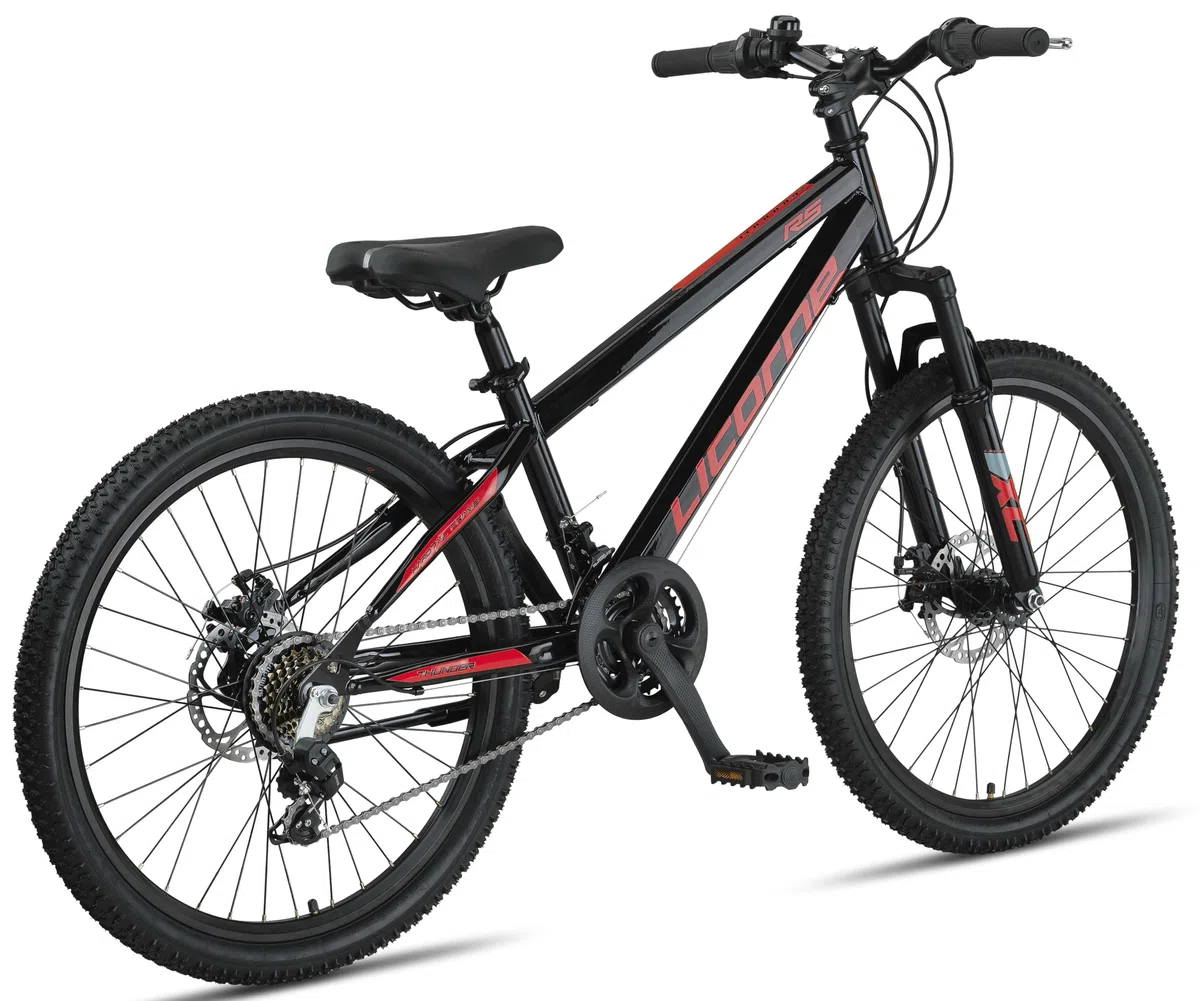 Licorne Bike Bicicleta de montaña Thunder Premium en 20, 24, 26, 27,5 y 29 pulgadas, para niñas, niños, hombres y mujeres, freno de disco