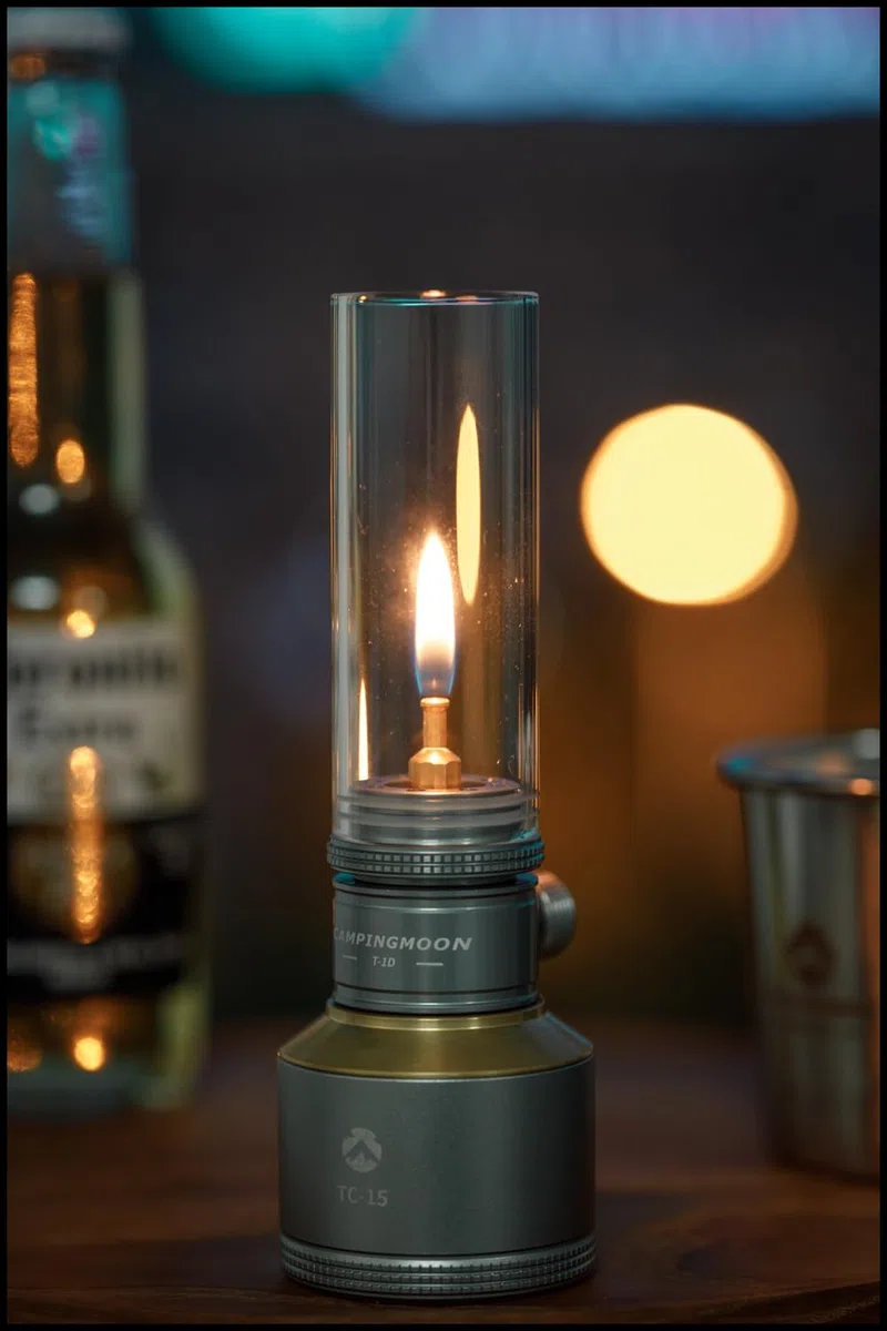 CAMPINGMOON T-1D15 - Farol de gas para camping con tanque vacío