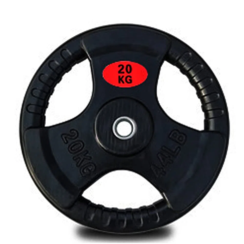 Disco de Pesa olímpica 20.00KG Hierro fundida con Revestimiento de Caucho Marca Fit-Force