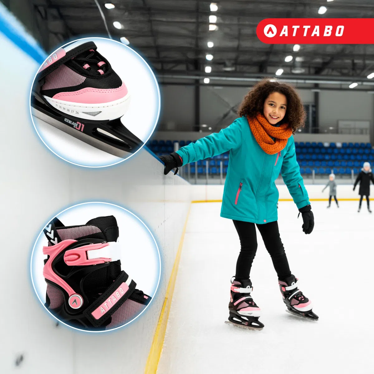 ATTABO Zola Patines de Hielo, Niñas