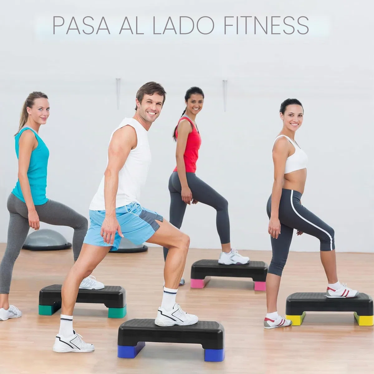 BalanceFrom Entrenador aeróbico ajustable con plataforma de escalón, gris