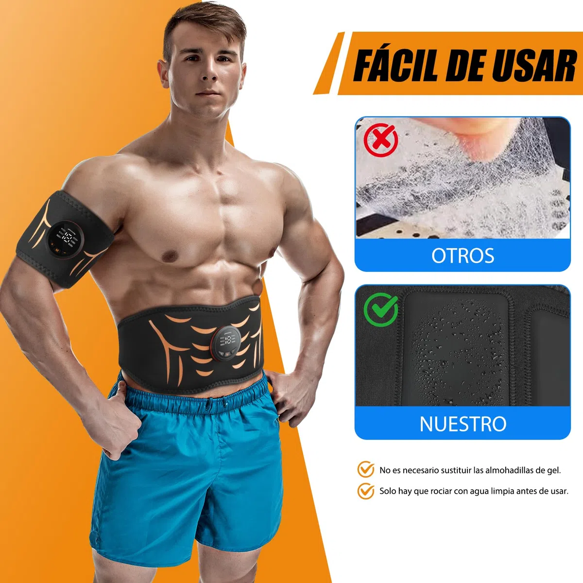 CinturóN Tonificador Muscular - Fuerte Ab Electroestimulador Muscular Con 6 Modos Y 18 Niveles De Intensidad Para Hombres Y Mujeres CinturóN Estimulador Muscular Abdominal Para Casa Oficina Y Gimnasio
