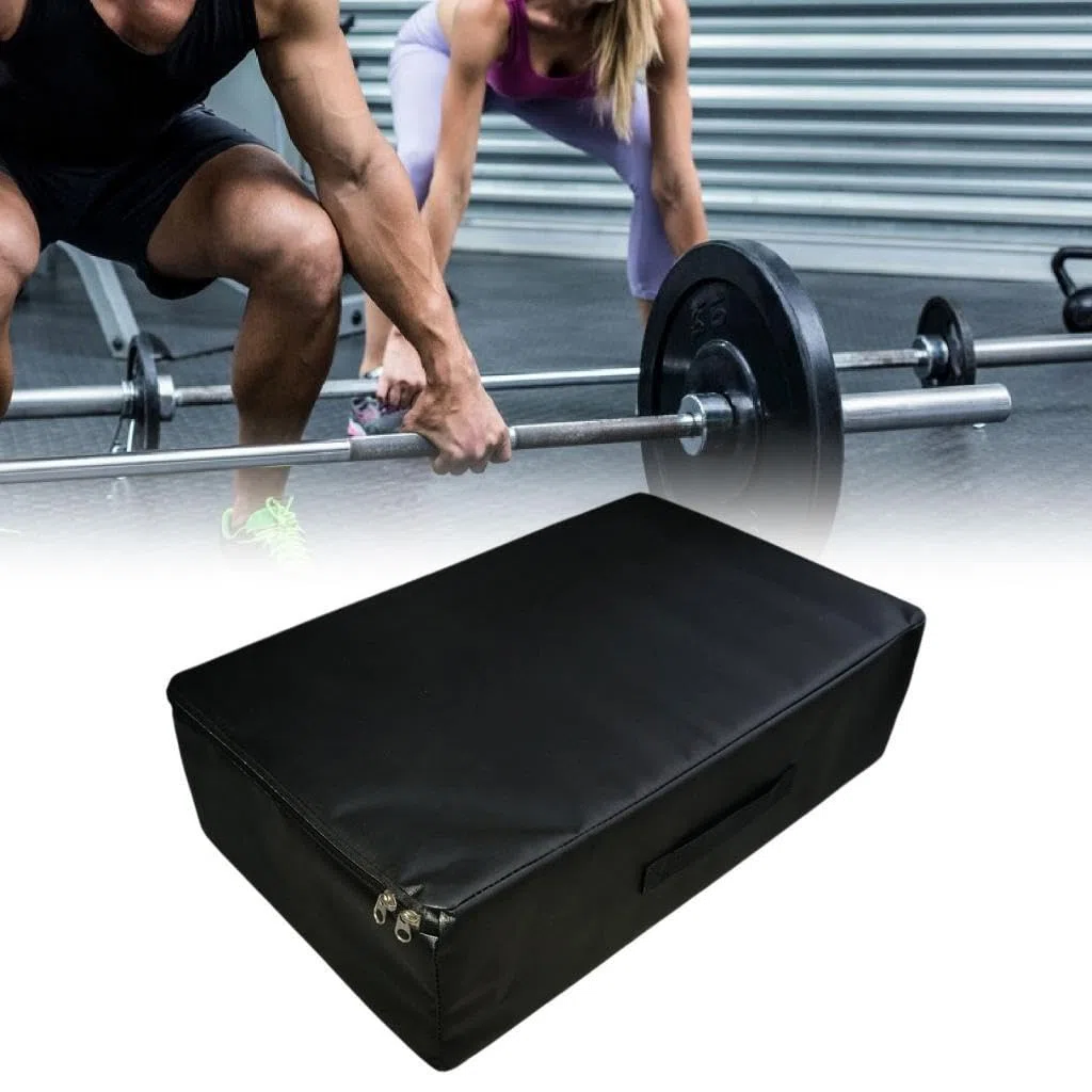 Almohadilla de caída para Levantamiento de Pesas Silence Deadlift Pad portátil para protección del Suelo con asa, 50 Cm X 30 Cm X 15