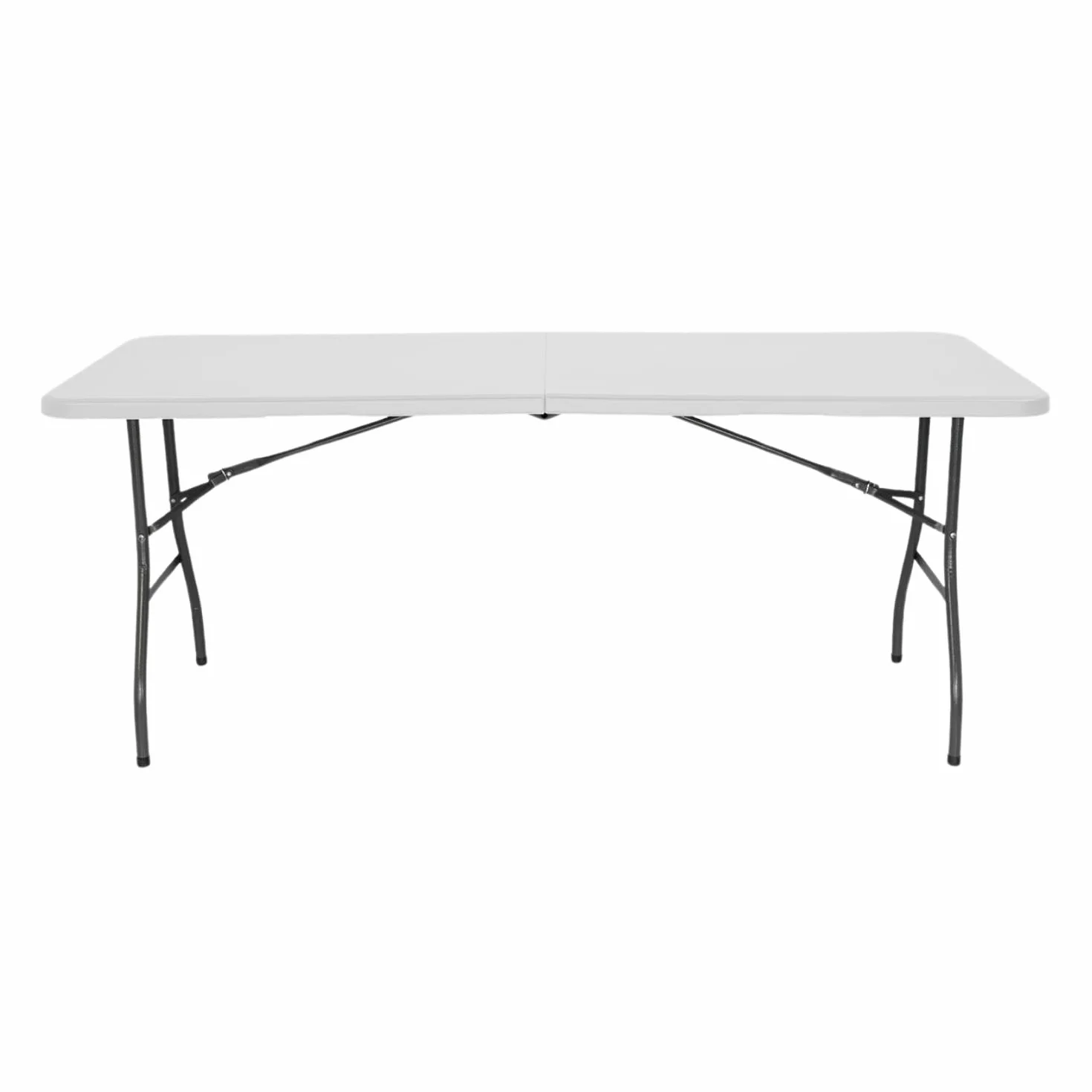 Mesa Catering Plegable Portátil Rectangular 180 cm Multiusos: Camping, Eventos en Espacios Exteriores o Interiores | Mesa Resina y Patas Acero | 4-6 Personas y Carga de 150kg