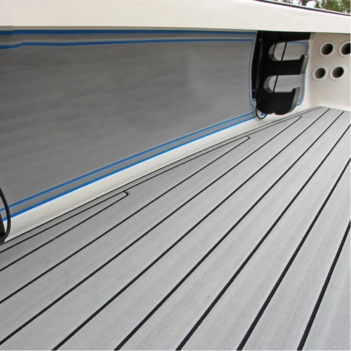 Cubierta de Teca de Espuma EVA para Barcos, Flexible de Bricolaje Alfombra Autoadhesiva Antideslizante para Yates Decoración de Suelos de Teca para Barcos,Marina,Yates (Gris)