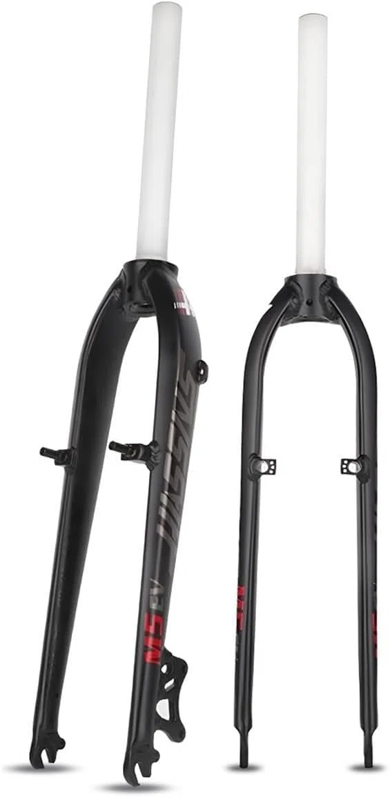 Horquilla Rígida para Bicicleta Montaña 26 Y 27,5 Pulgadas, 1-1/8 Pulgadas, Sin Rosca, con Freno Disco Recto/V-Brake, Horquilla Rígida Aleación Aluminio Ultraligera, QR 9 X 100 Mm A,27.5