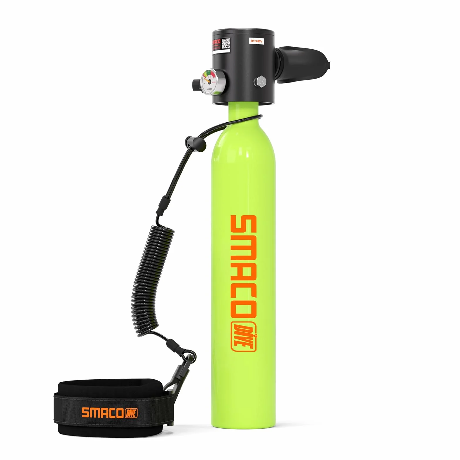 SMACO S300 Mini Botella de Buceo 0,5 litros Portatil Bombona de Buceo para Respiración Subacuática Pequeñas Botella Submarinismo Tanque de Buceo Recargable para Viajes Nadar Rescate