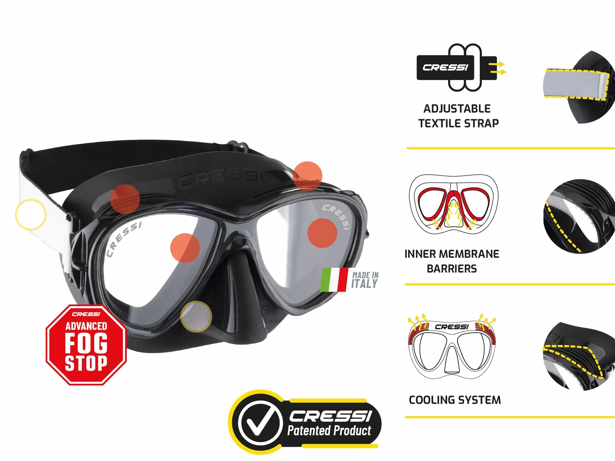 Cressi Samoa para Buceo y Snorkel - Máscara Samoa o Conjunto Máscara Samoa + Tubo Mexico, Talla Única, Unisex Adulto