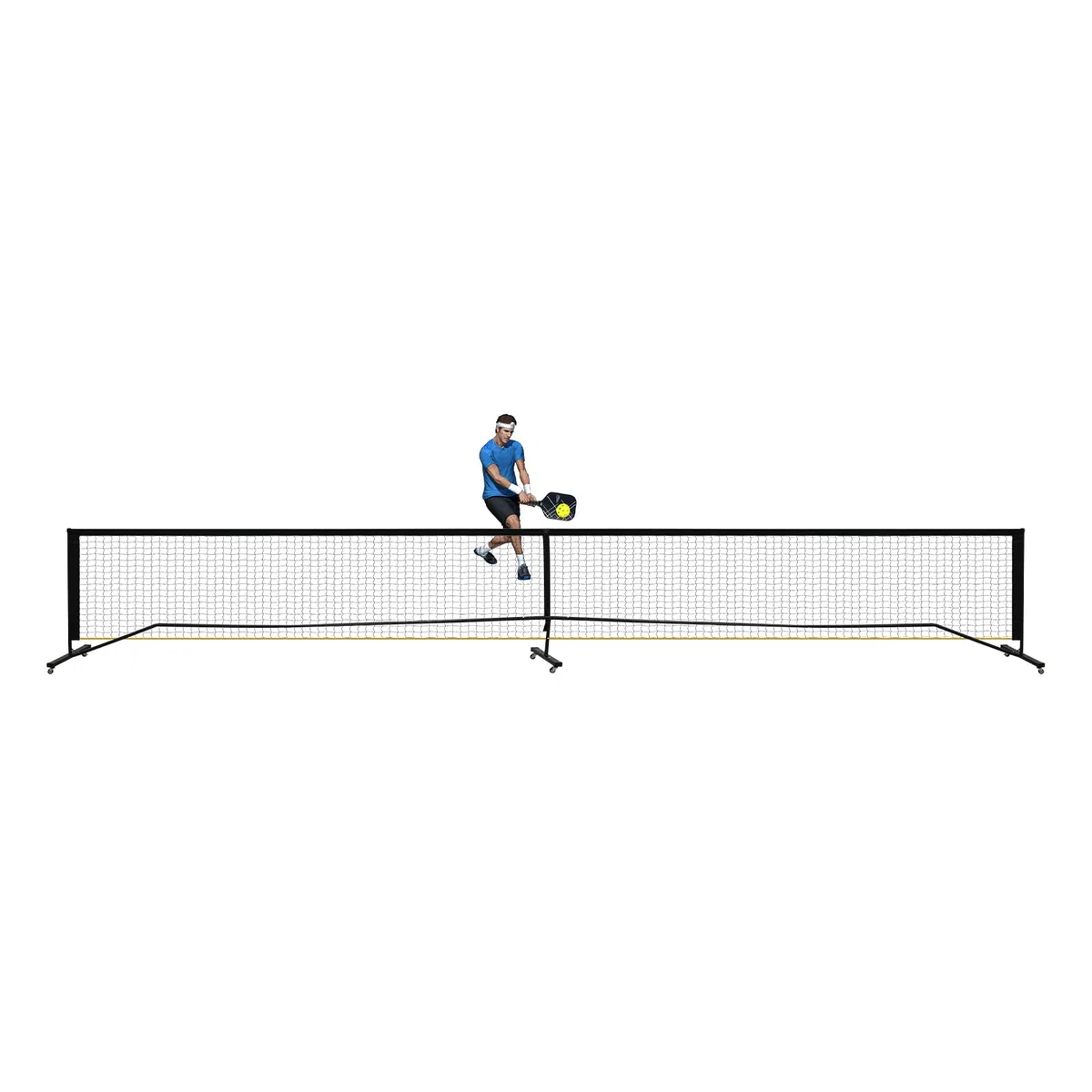 Red portátil para pickleball, 670 x 60 x 91 cm, red de tenis con bolsa de transporte, resistente, para patios traseros, césped, parques